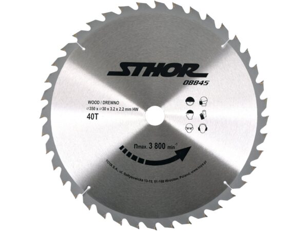 DISC CIRCULAR PENTRU LEMN 350X30X3.2MM T40