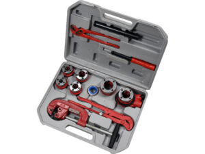 TRUSĂ FILIERE PENTRU ȚEVI, 12 PIESE, 1/4”-5/4”