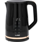 FIERBĂTOR ELECTRIC 1,7L, CONTROLUL TEMPERATURII, NEGRU