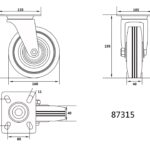 ROATĂ PIVOTANTĂ 160/40-80MM