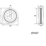 ROATĂ CU CAUCIUC NEGRU 250MM