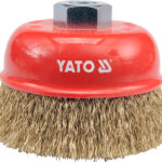 PERIE CUPĂ 100MM, PRINDERE M14, SÂRMĂ PLACATĂ CU ALAMĂ