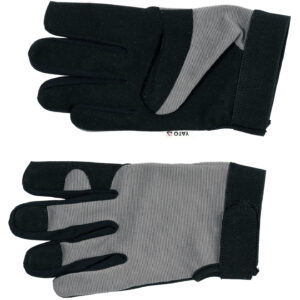 MĂNUȘI DE LUCRU DIN PIELE SINTETICĂ, GRI/NEGRU, MĂRIMEA 9