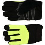 MĂNUȘI DE LUCRU DIN PIELE SINTETICĂ, GALBEN/NEGRU, MĂRIMEA 10