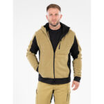 JACHETA FLEECE CU GLUGA SARNA KAKI 3XL