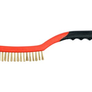 PERIE DE SÂRMĂ DIN ALAMĂ, 3 RÂNDURI, MÂNER DIN PLASTIC