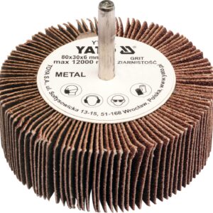 PERIE ABRAZIVĂ CIRCULARĂ CU TIJĂ 80X30X6MM, P60